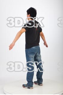 Whole body reference black tshirt blue jeans of Orville 0012